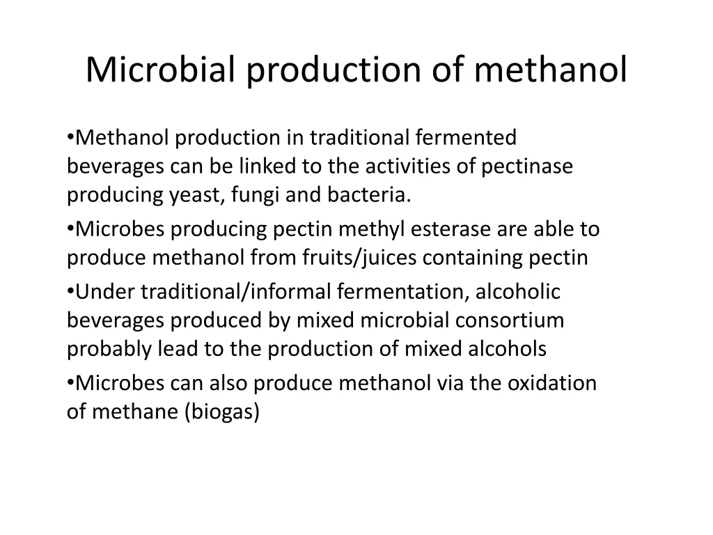 microbial production of methanol