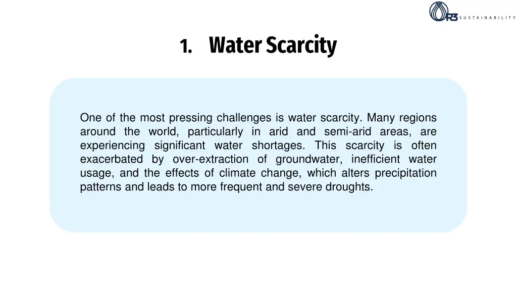 1 water scarcity