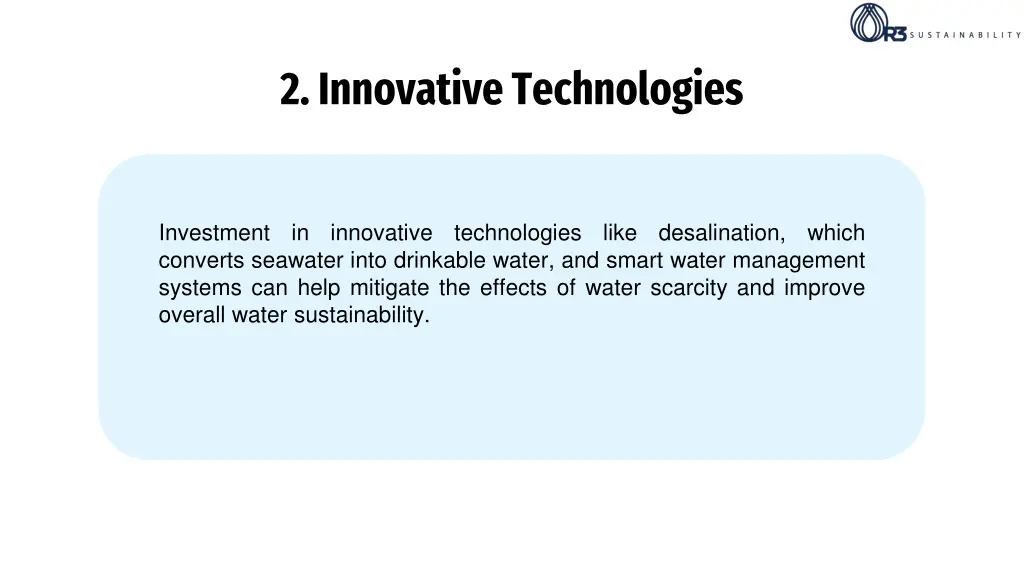 2 innovative technologies