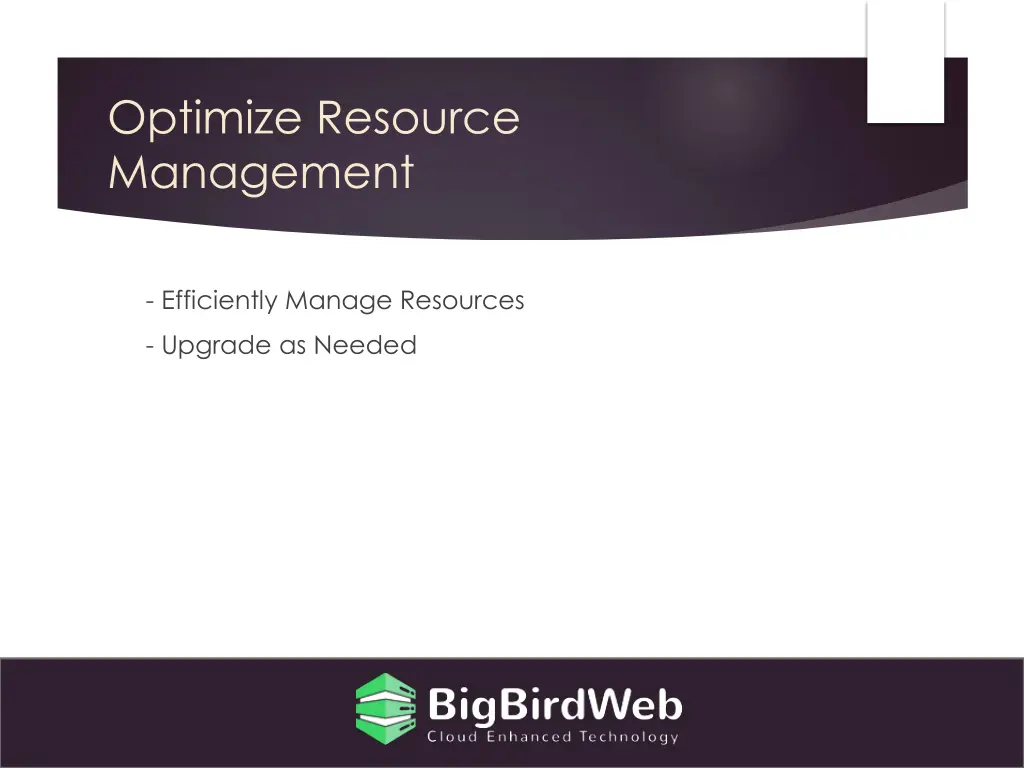 optimize resource management