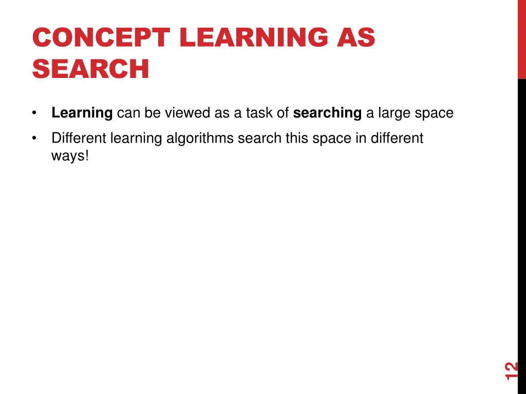 concept learning as search