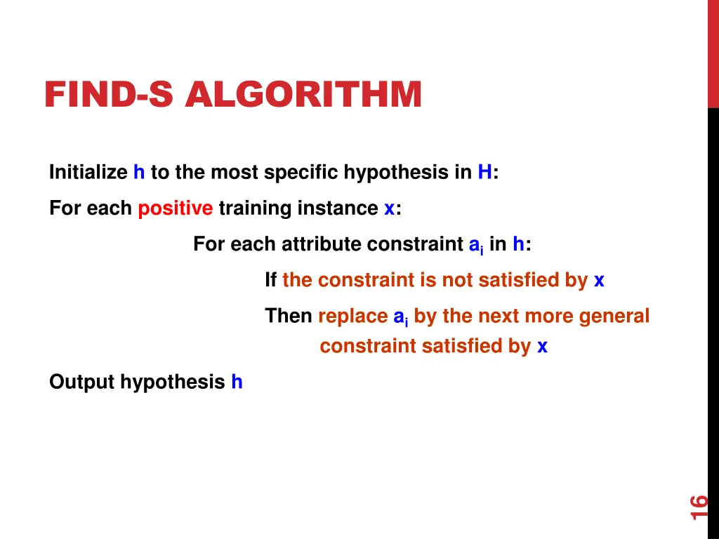 find s algorithm