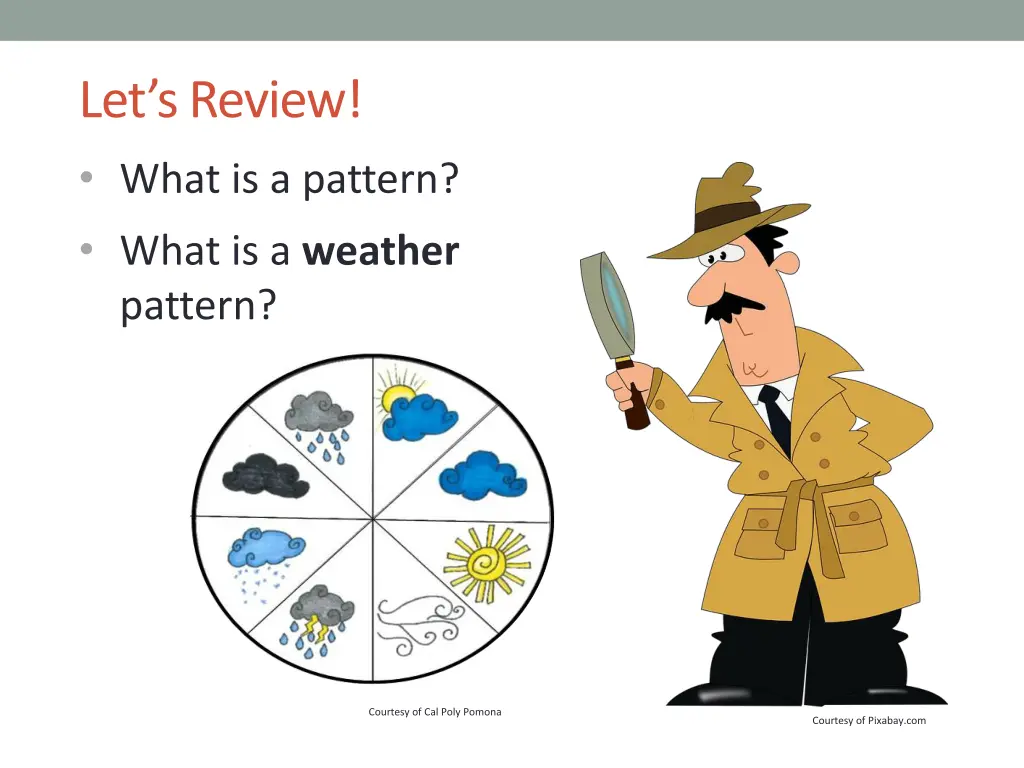 let s review what is a pattern what is a weather