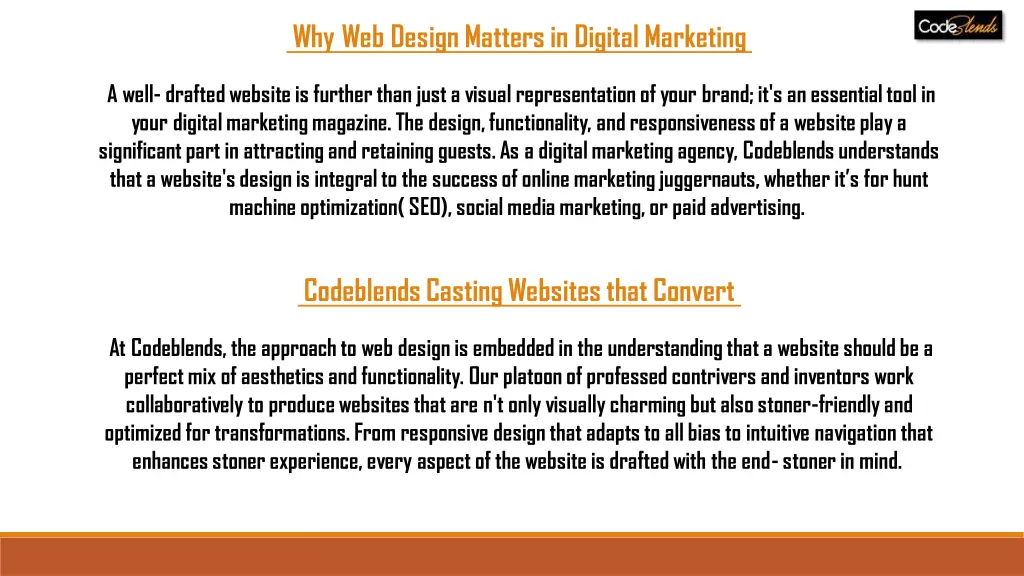 why web design matters in digital marketing