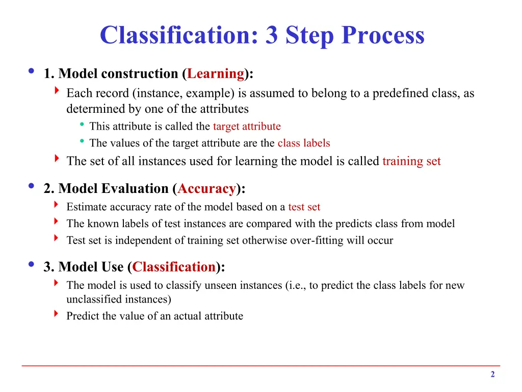 classification 3 step process