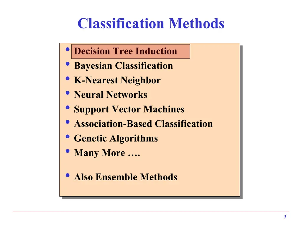 classification methods