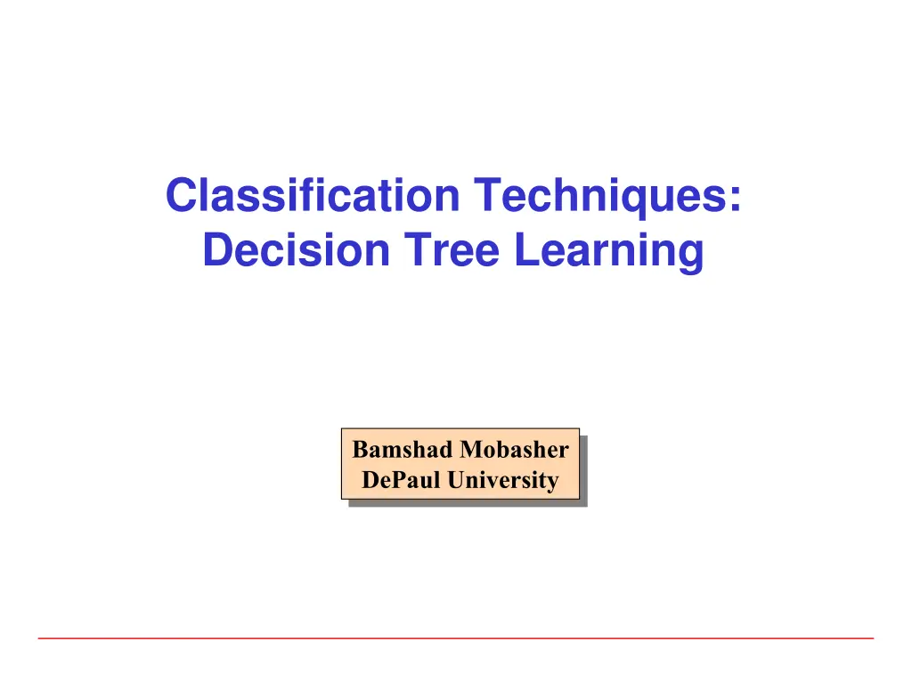 classification techniques decision tree learning 1