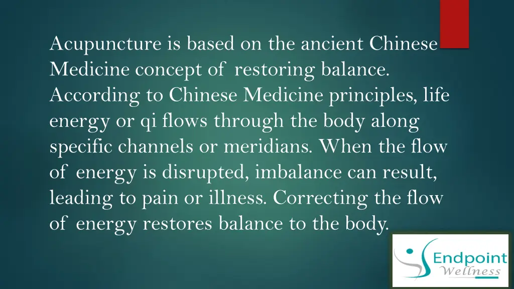 acupuncture is based on the ancient chinese