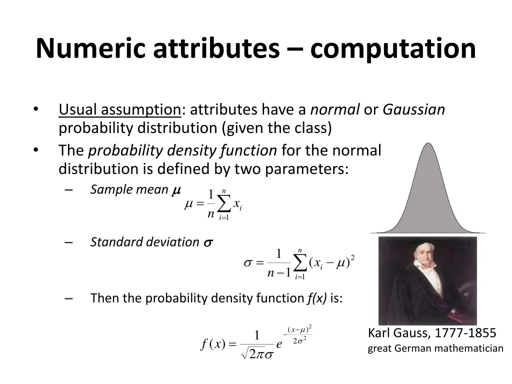 numeric attributes computation