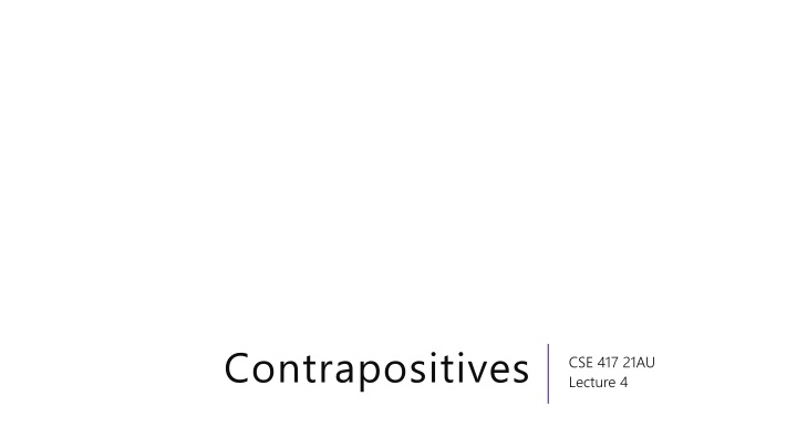 contrapositives