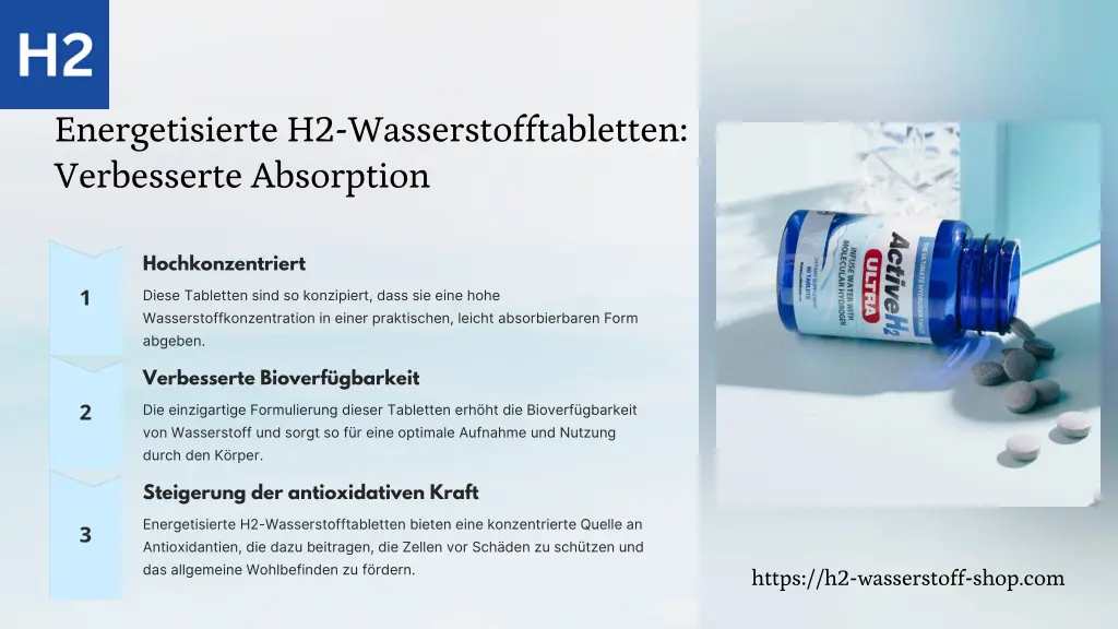 energetisierte h2 wasserstofftabletten