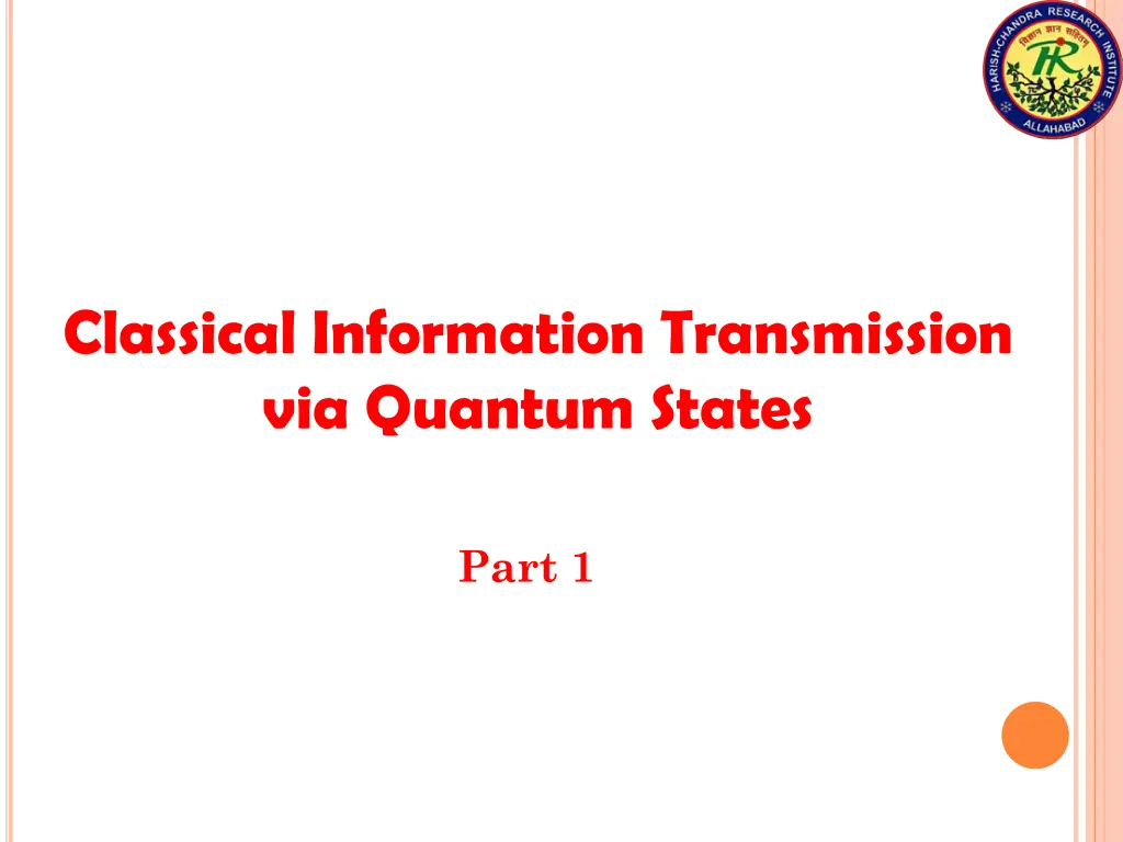 classical information transmission via quantum