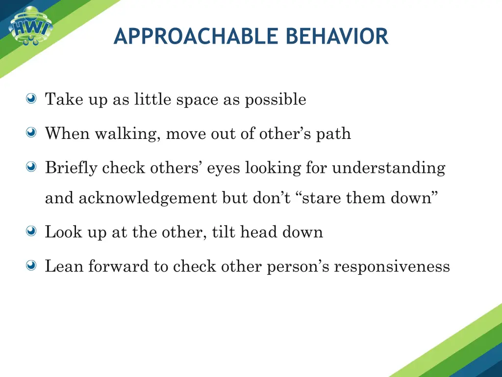 approachable behavior 1