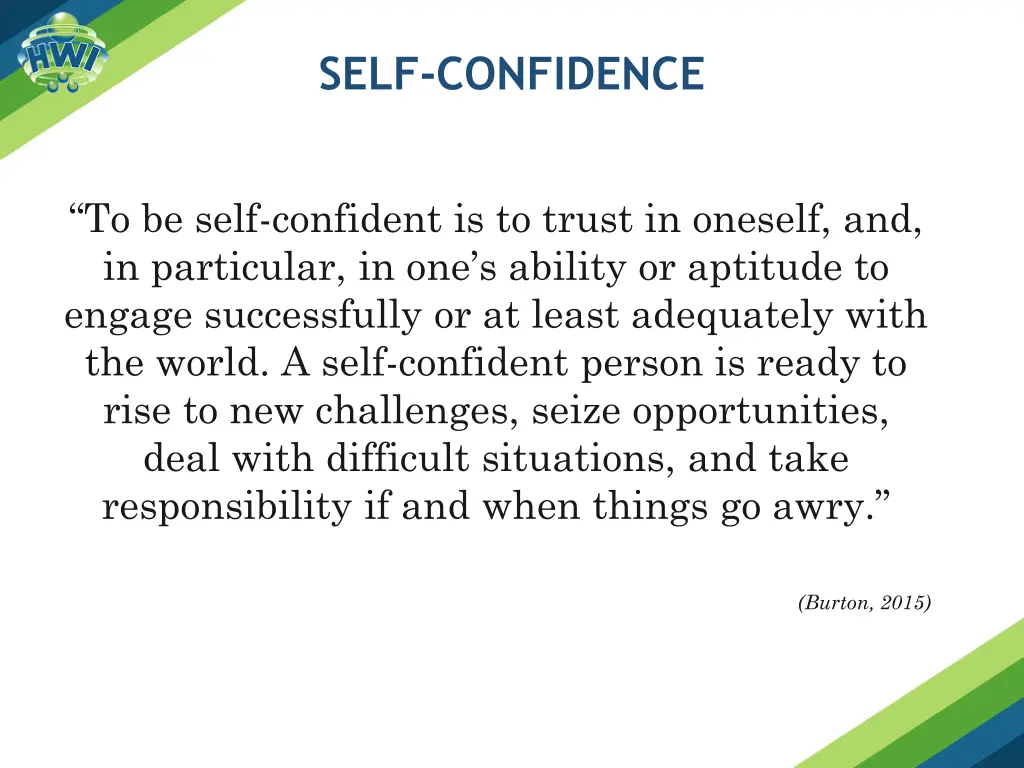 self confidence