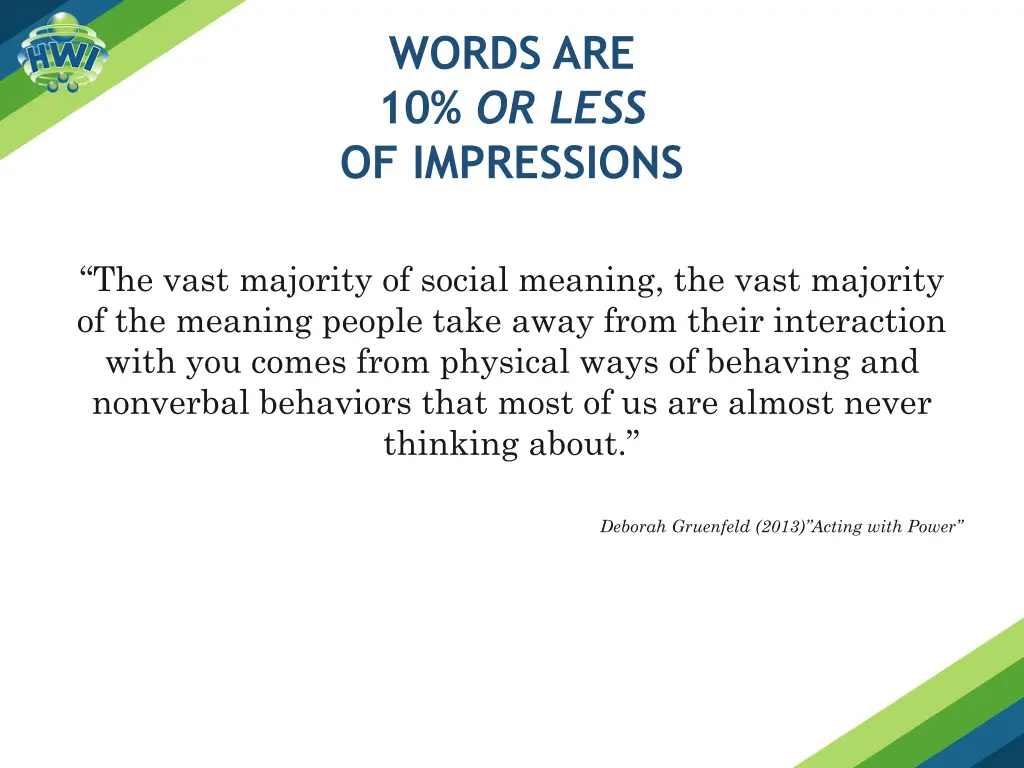 words are 10 or less of impressions