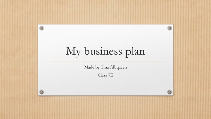 my business plan