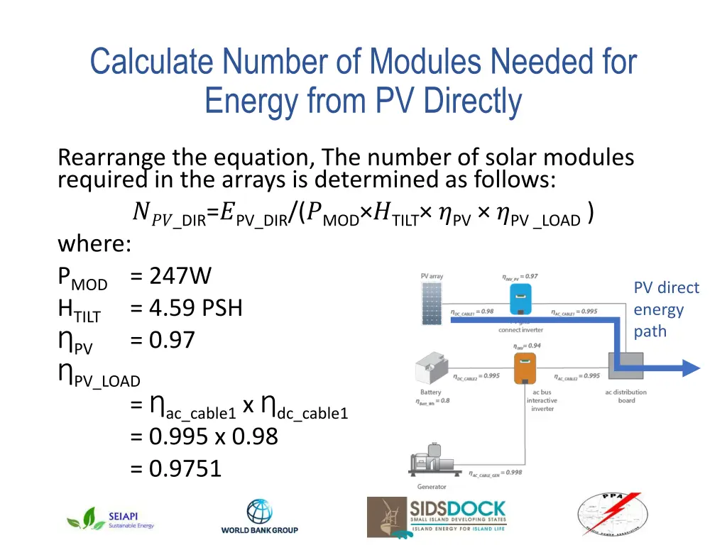 calculate number of modules needed for energy 2