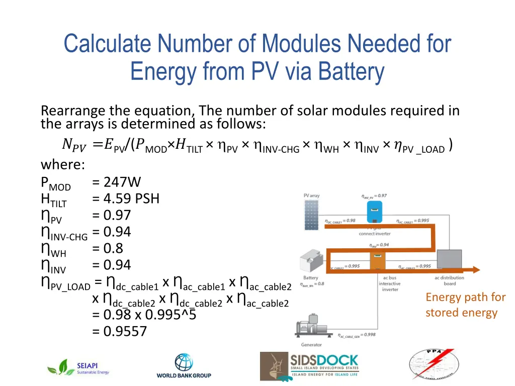 calculate number of modules needed for energy 7