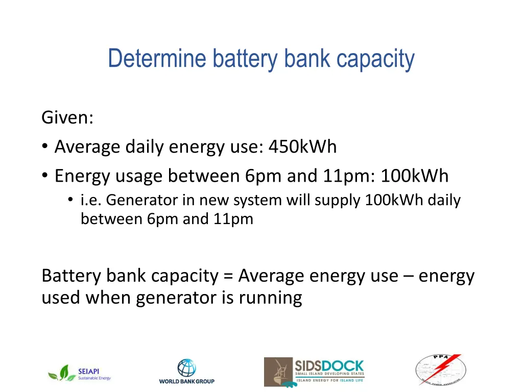 determine battery bank capacity