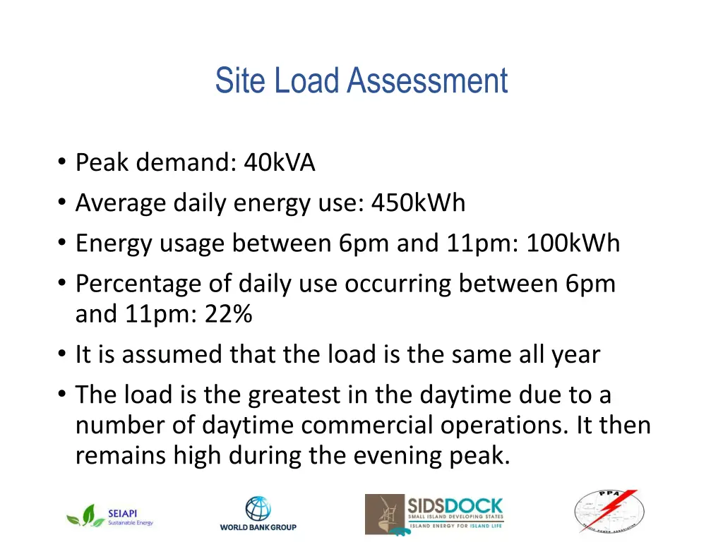 site load assessment