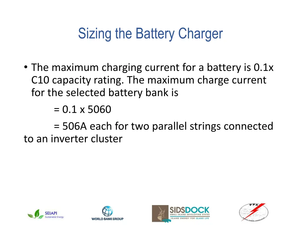 sizing the battery charger 2