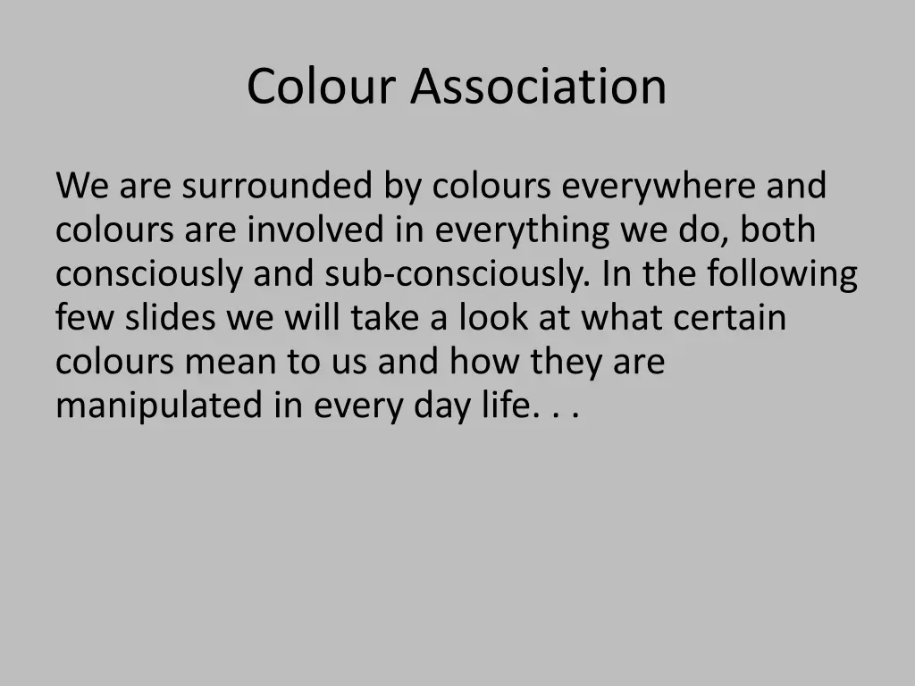 colour association