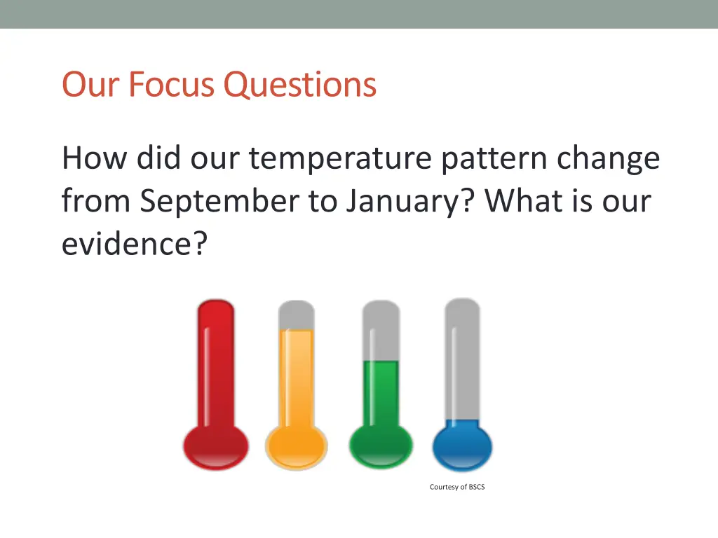 our focus questions