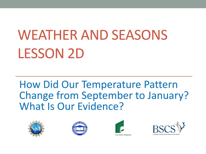 weather and seasons lesson 2d