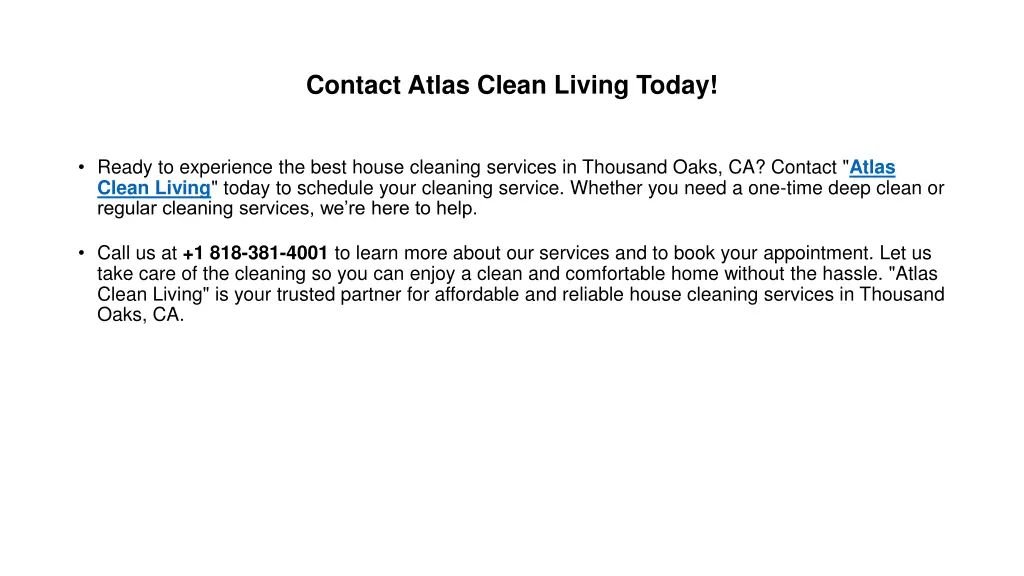 contact atlas clean living today