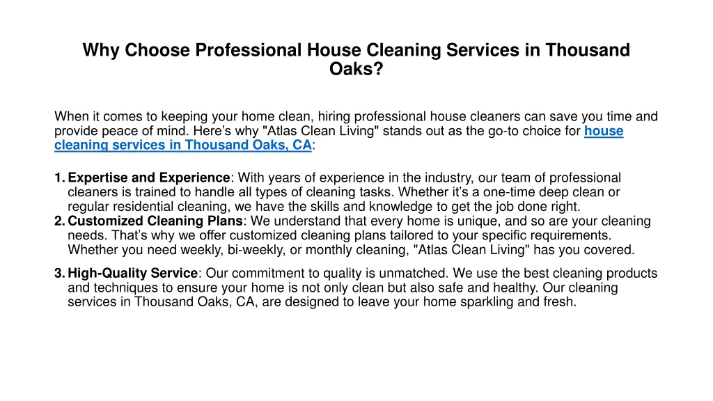 why choose professional house cleaning services