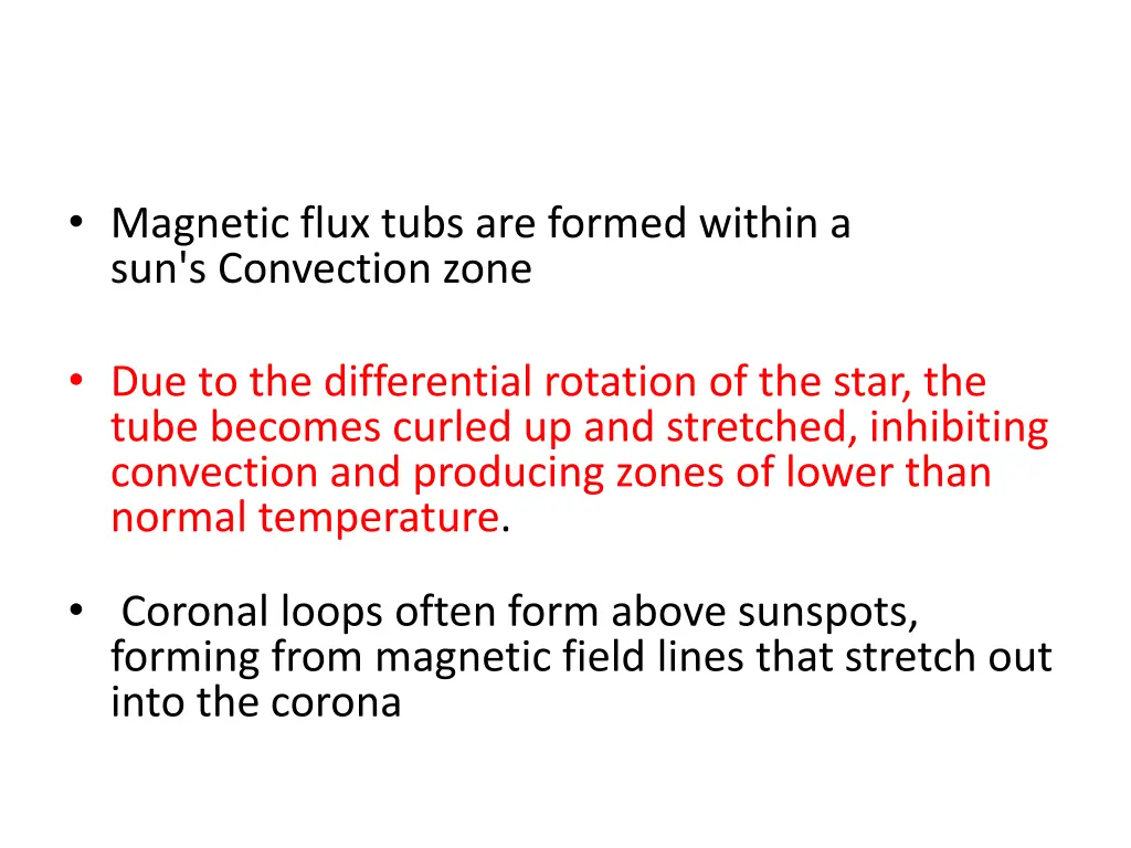 magnetic flux tubs are formed within