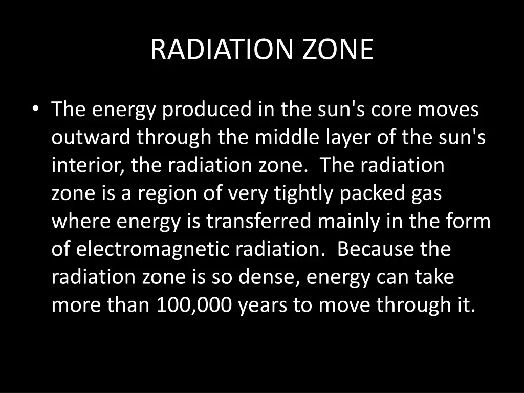 radiation zone