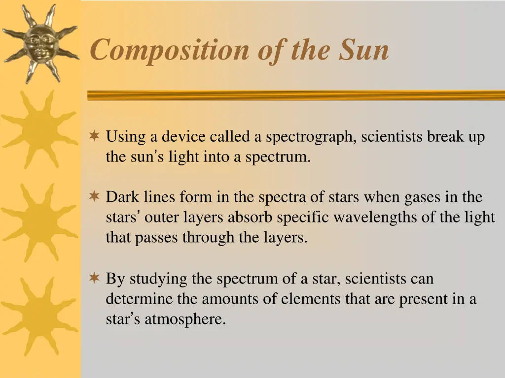 composition of the sun