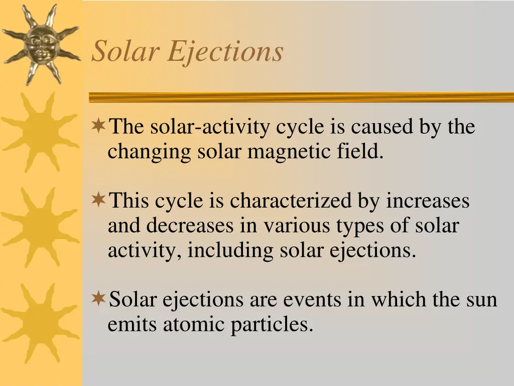 solar ejections