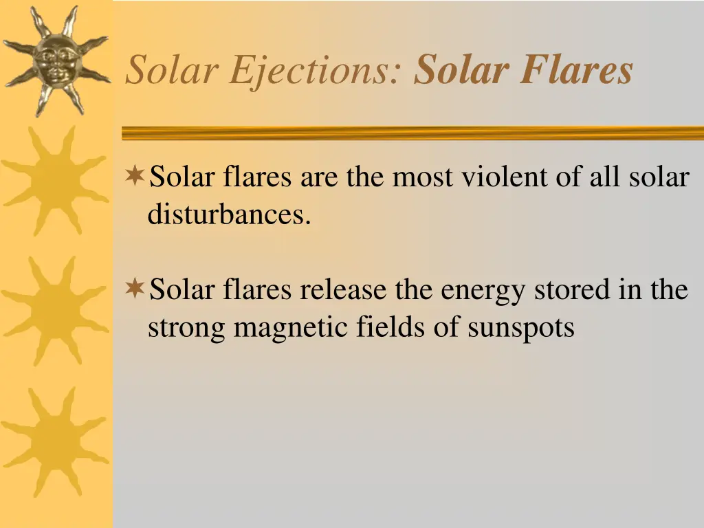 solar ejections solar flares