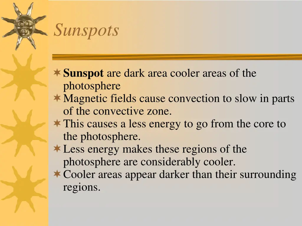 sunspots