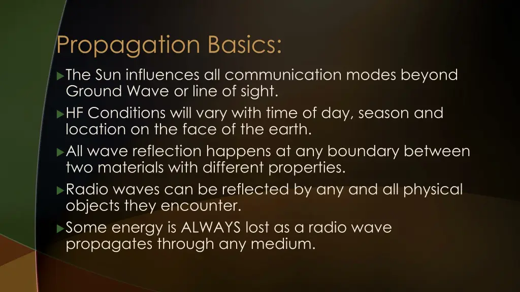 propagation basics