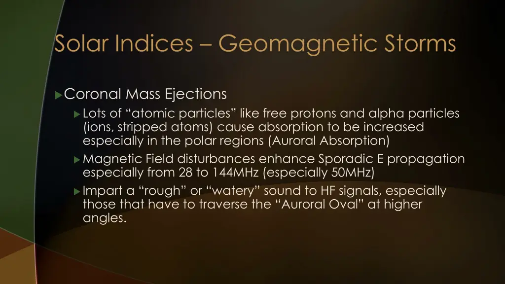 solar indices geomagnetic storms 1