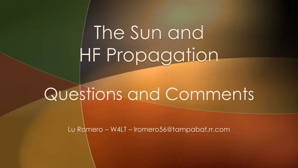 the sun and hf propagation 1