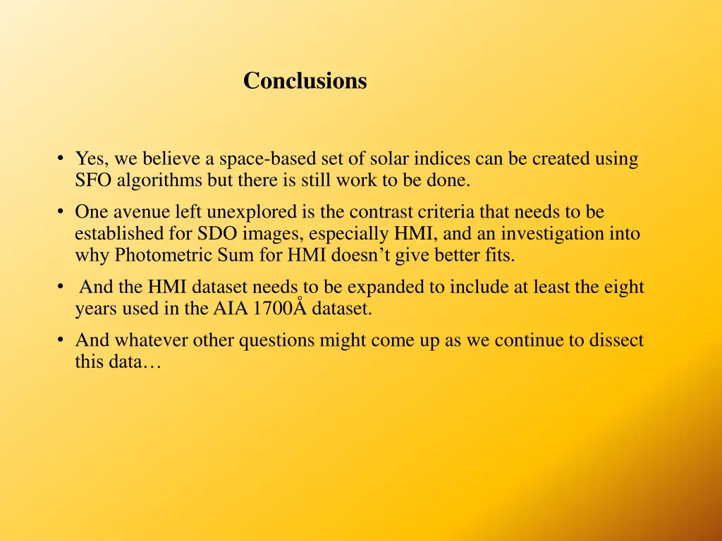 conclusions