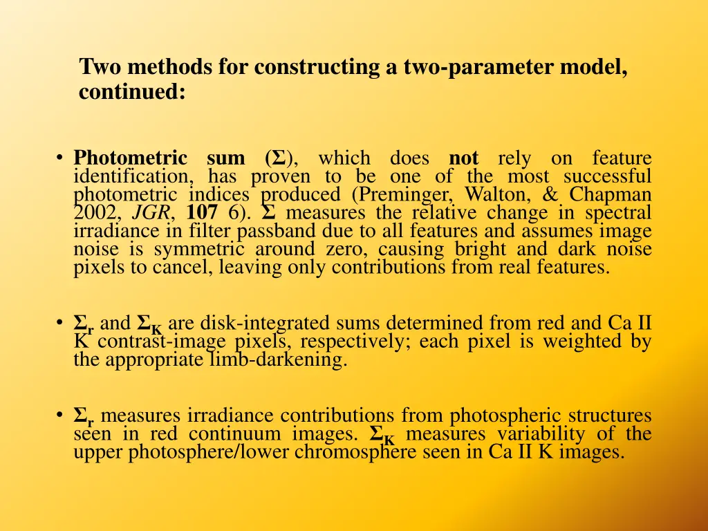 two methods for constructing a two parameter