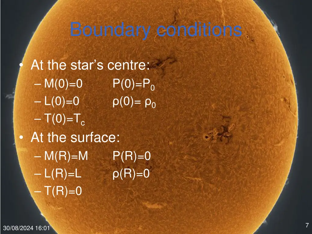 boundary conditions