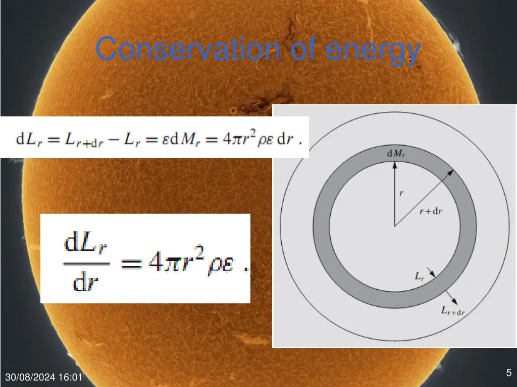 conservation of energy