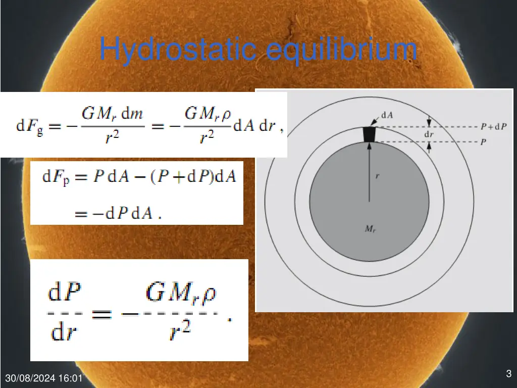 hydrostatic equilibrium