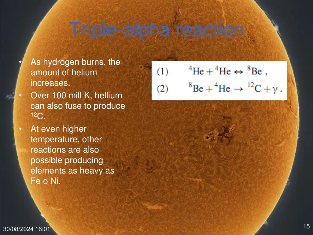 triple alpha reaction