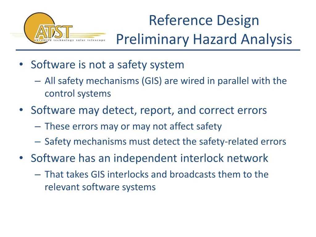 reference design preliminary hazard analysis