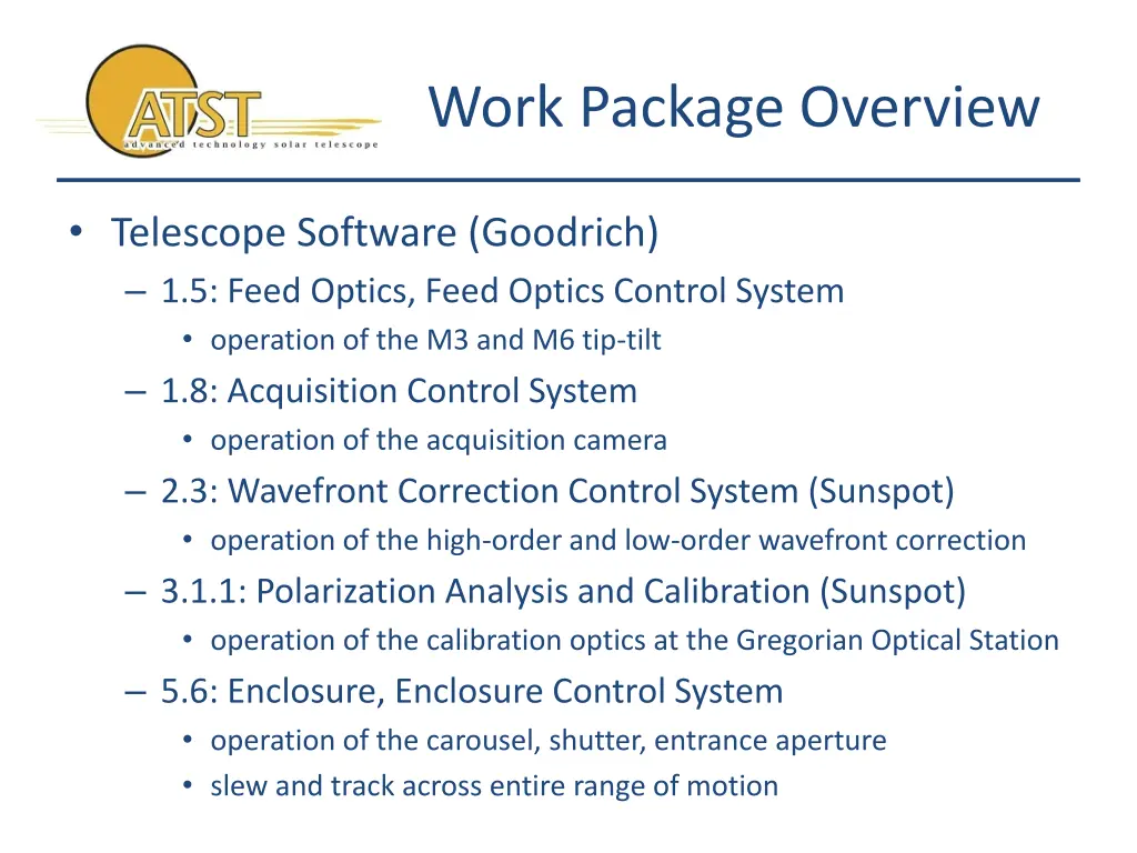 work package overview 3