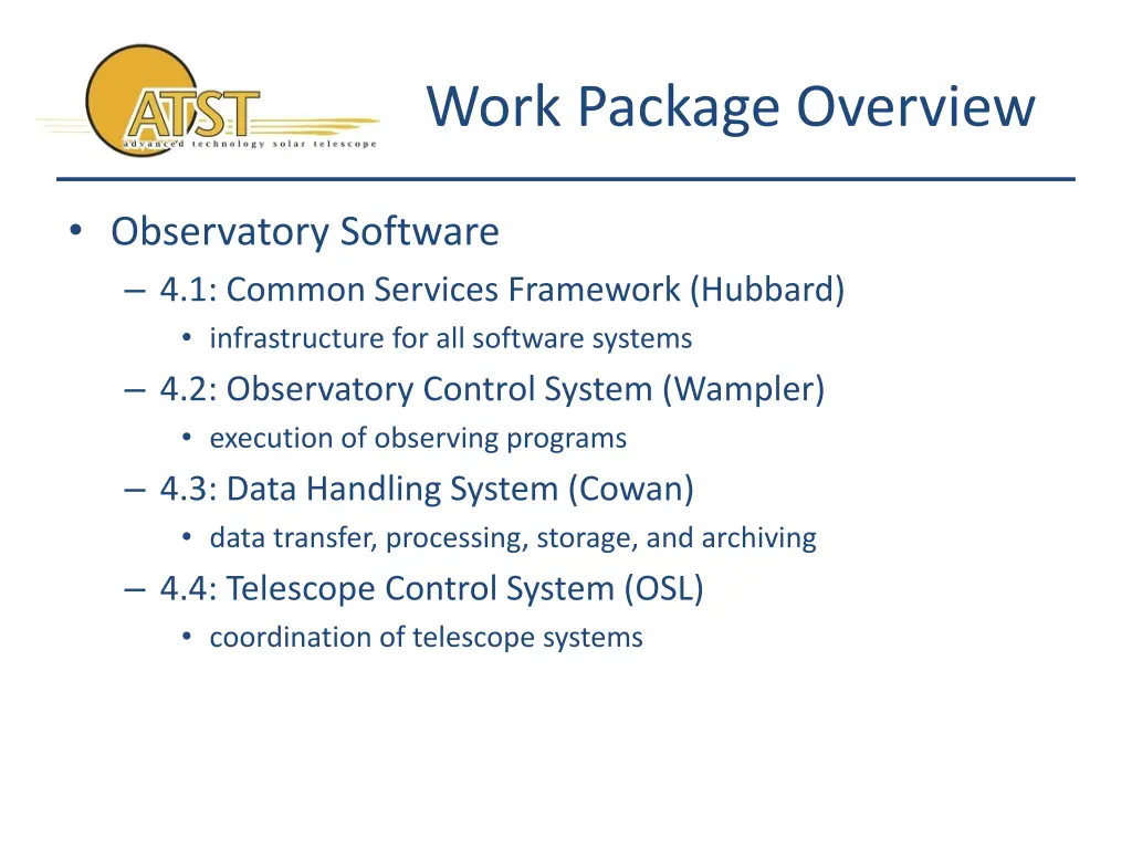 work package overview 5