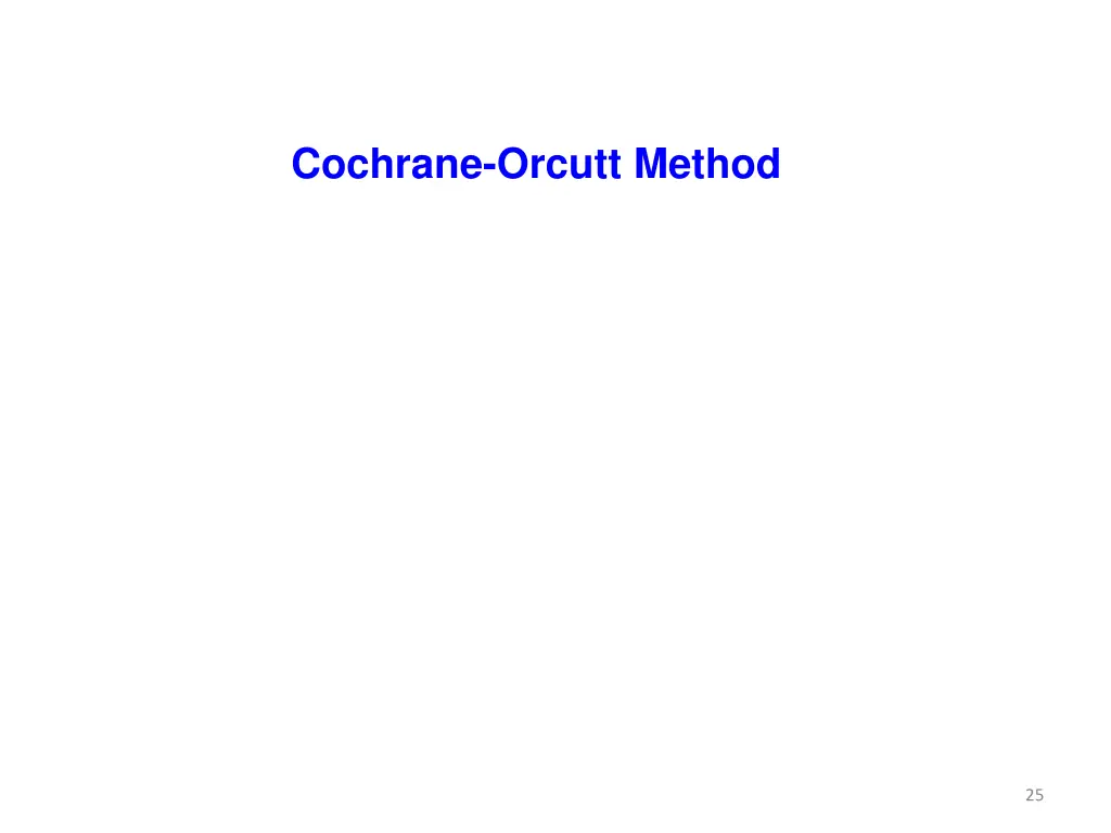 cochrane orcutt method