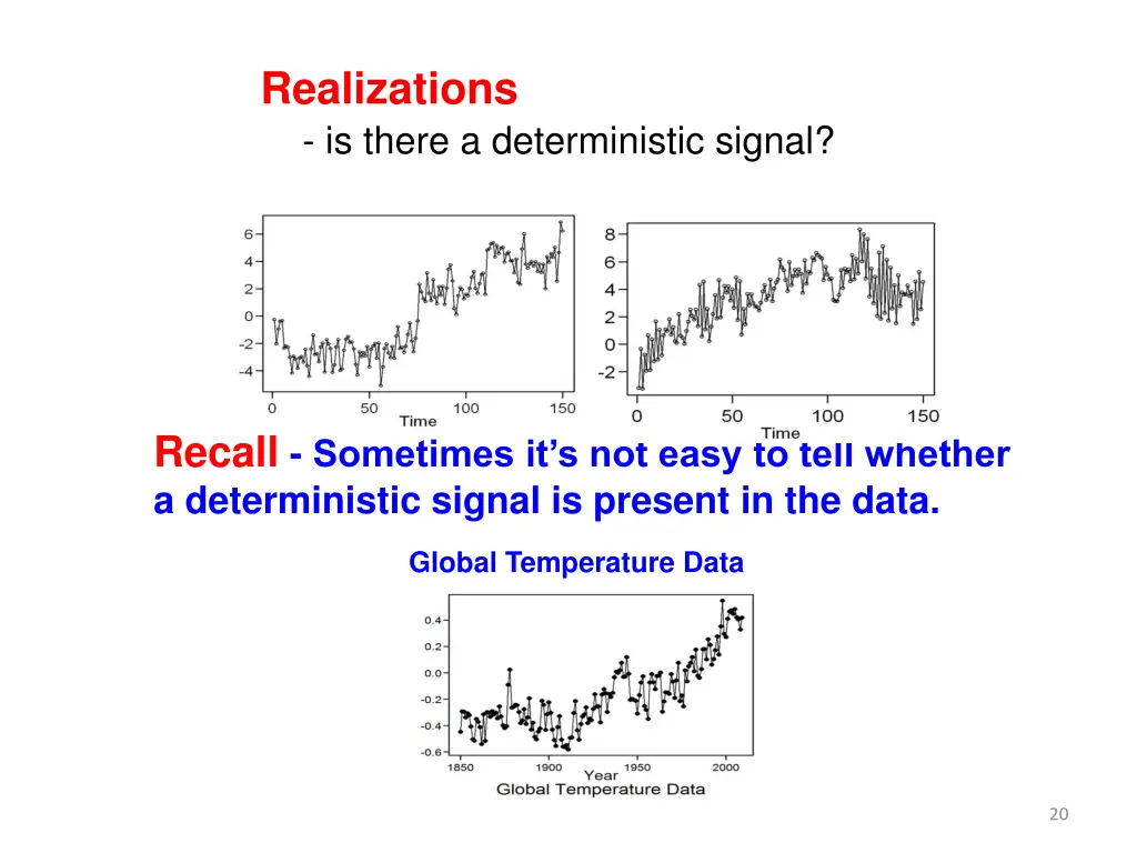 realizations is there a deterministic signal